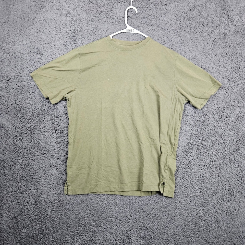 Patrick James Mens Solid Olive Green Pima Cotton T Shirt Size‎ L